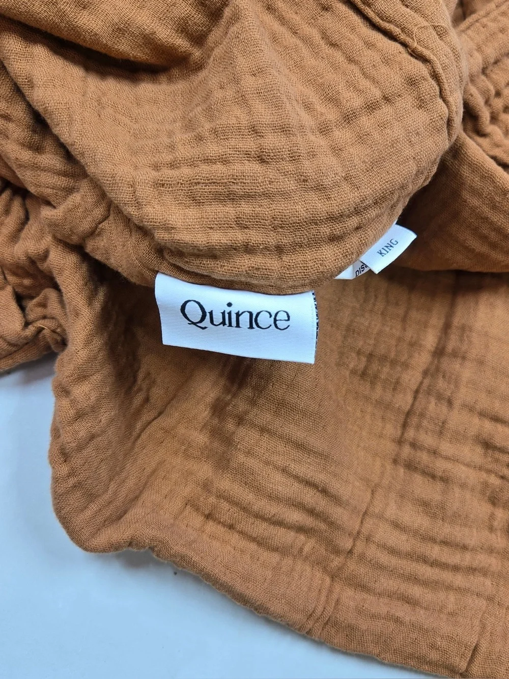 QUINCE Organic Cotton Gauze Dream Quilt Set King/Cal King Terracotta 1086